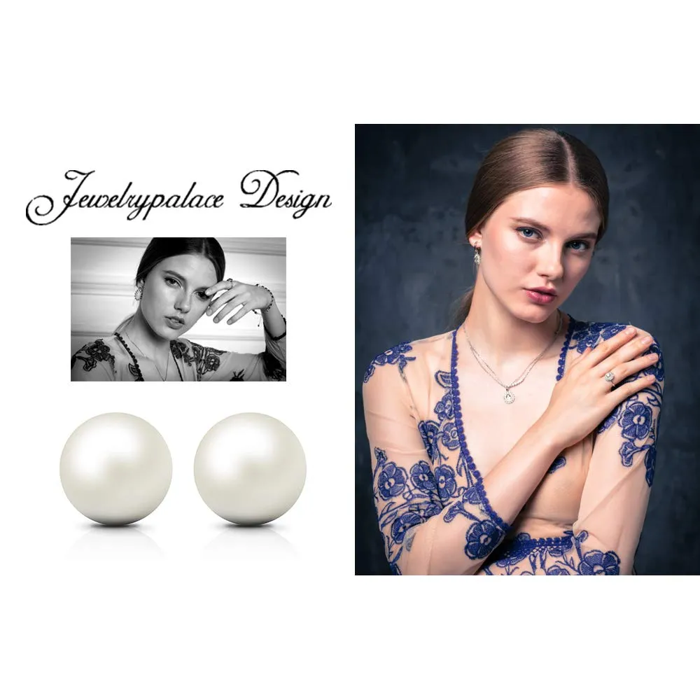 JewelryPalace Orecchini Argento 925 Perle Acqua Dolce 6-10mm