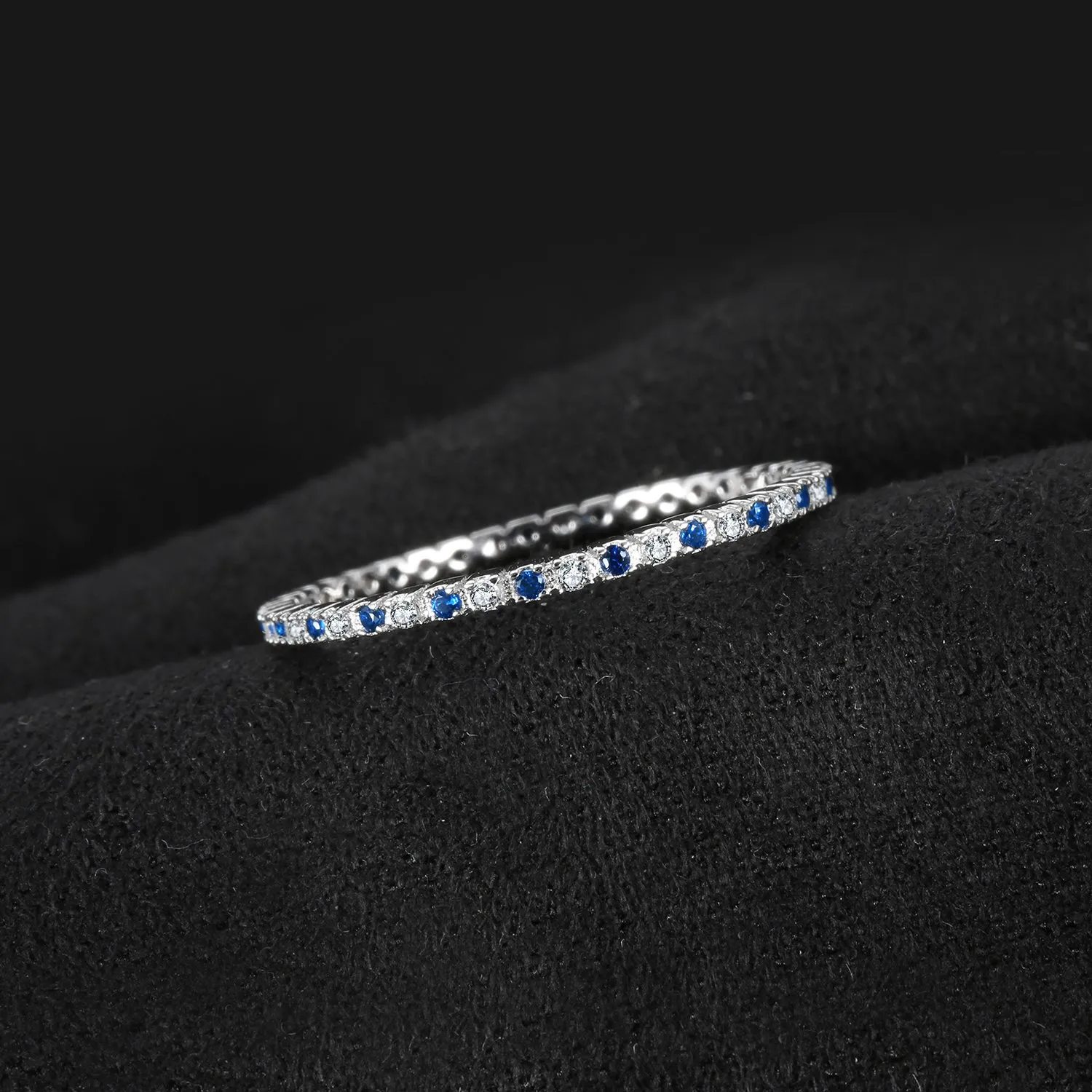 JewelryPalace Classico Anello Argento 925 Spinello Blu