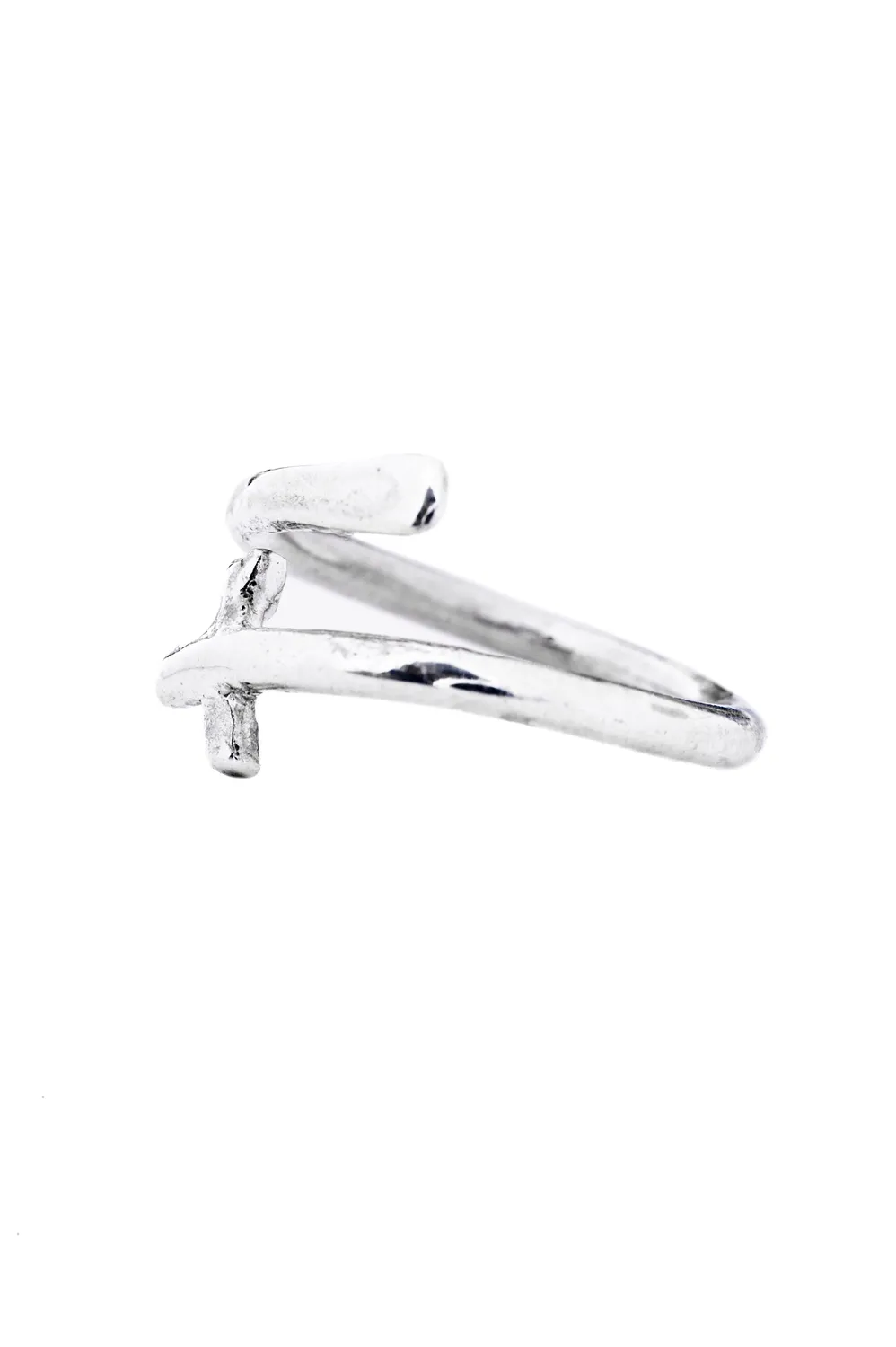 Flor Rubaja Jewelry Little Cross anello argento 925 regolabile