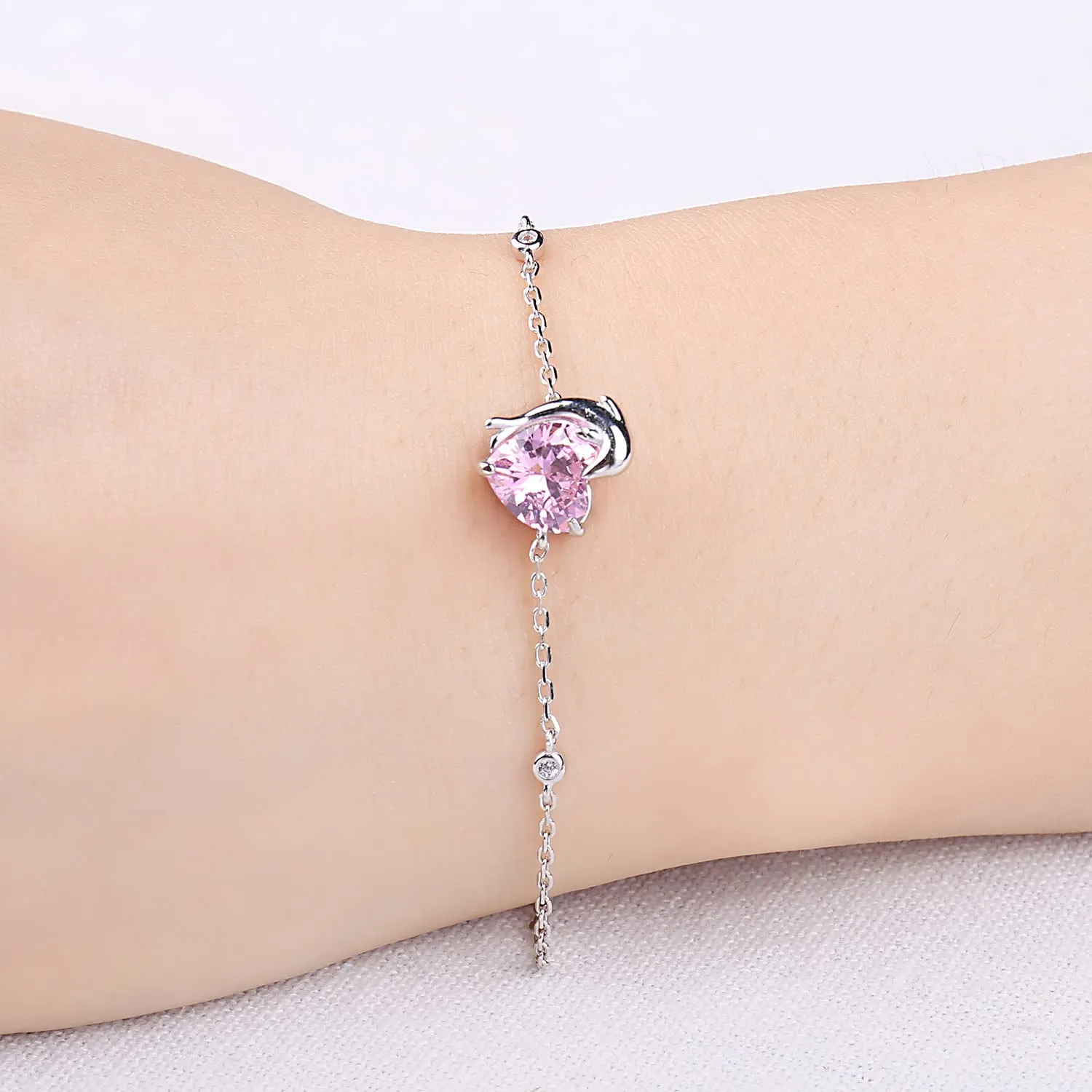 JewelryPalace Delfino 2.9ct Bracciale Argento Rosa