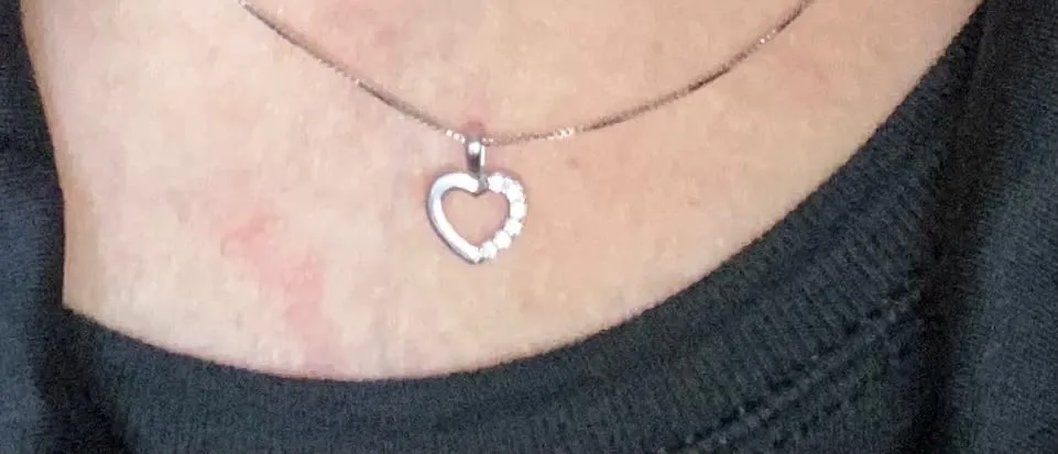 JewelryPalace Cuore collana argento ciondolo zirconia 43cm