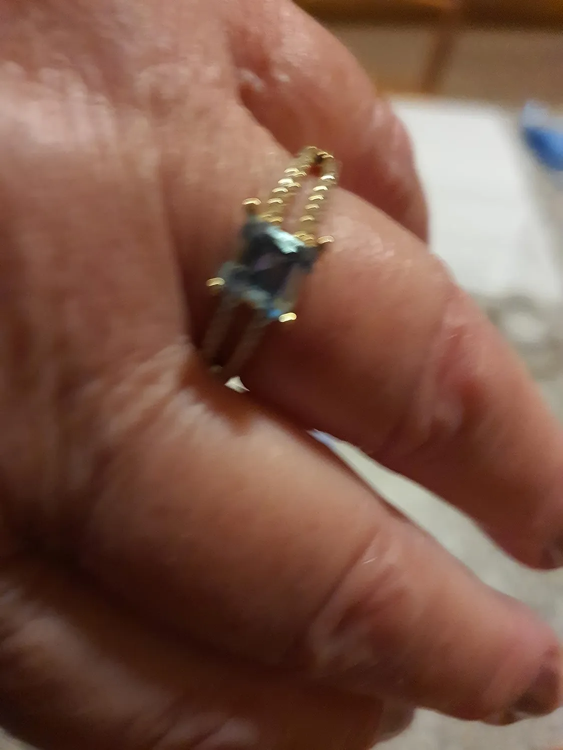 JewelryPalace Solitario Anello Topazio Blu Argento 925