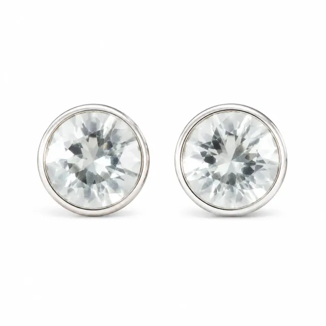 Victoria Jane Large Aquamarine orecchini lobo argento acquamarina