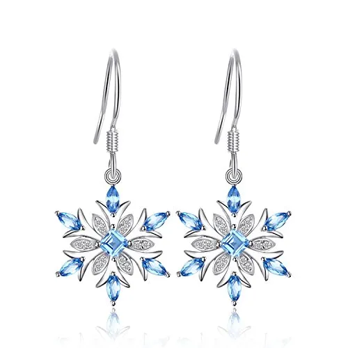 JewelryPalace Fiocco di Neve orecchini argento topazio