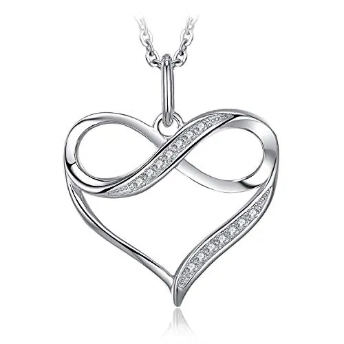 JewelryPalace Cuore Infinito Collana Argento Zirconia 45cm