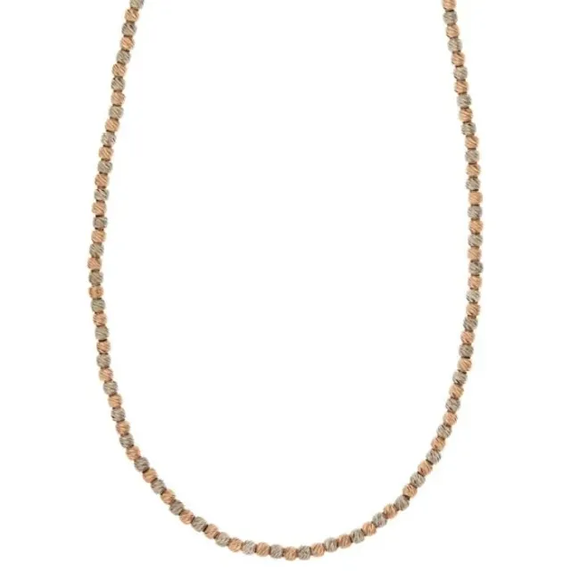 Gioielli Celiento girocollo palline oro 18 kt bicolore
