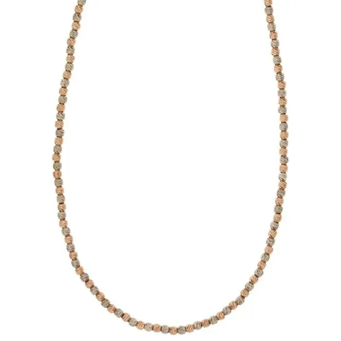 Gioielli Celiento girocollo palline oro 18 kt bicolore