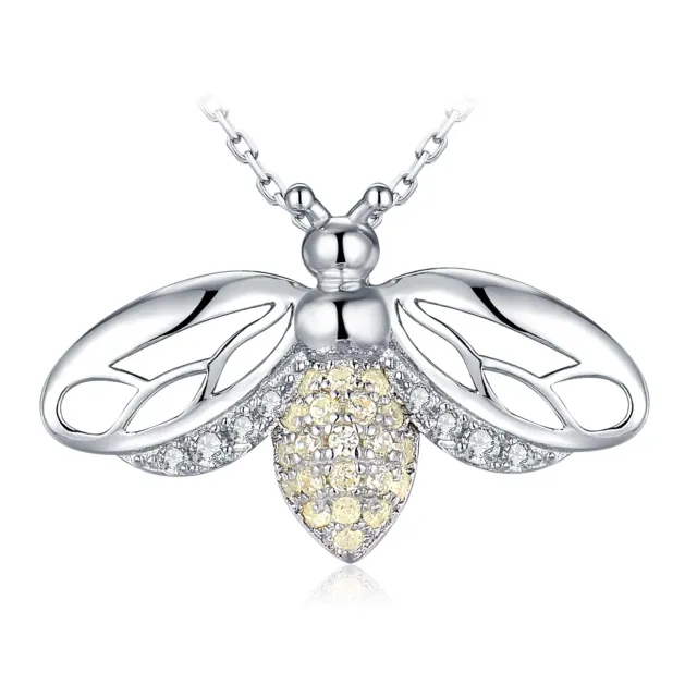 JewelryPalace Ali Vuote Collana Argento Dorato Zirconia