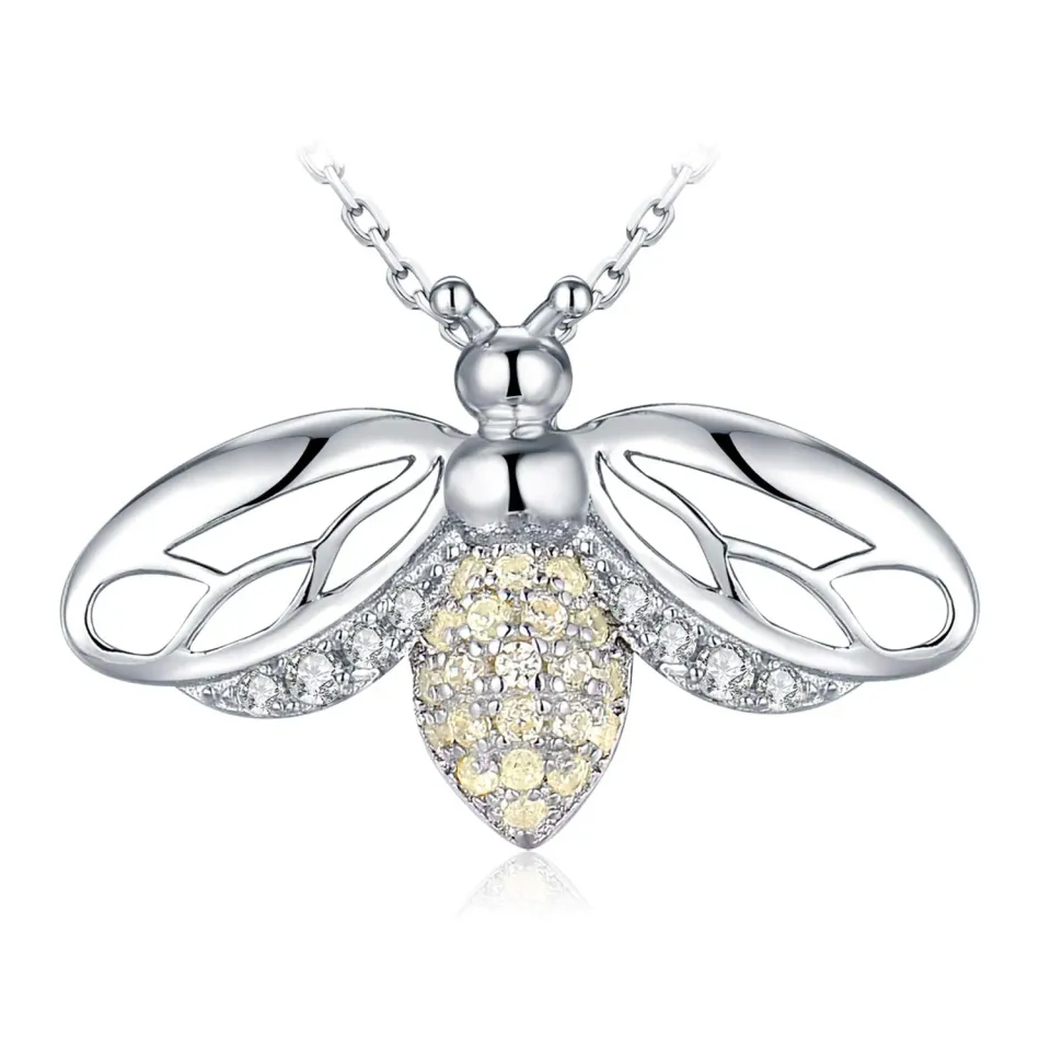JewelryPalace Ali Vuote Collana Argento Dorato Zirconia