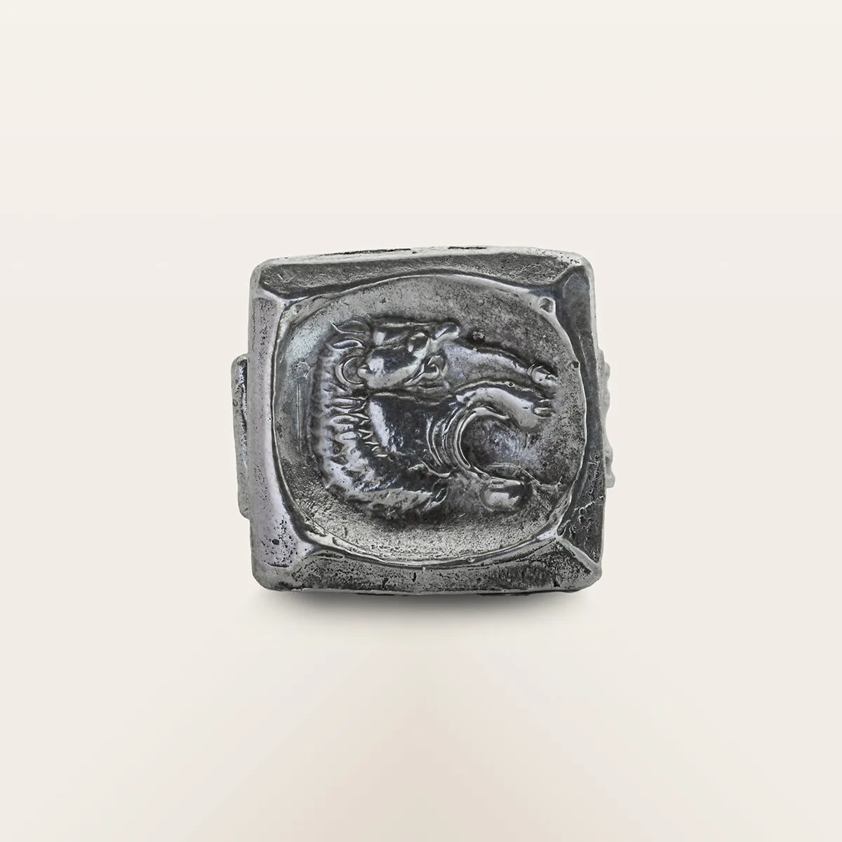 Alfredo Correnti Aeterna Leone Quadro Anello Uomo