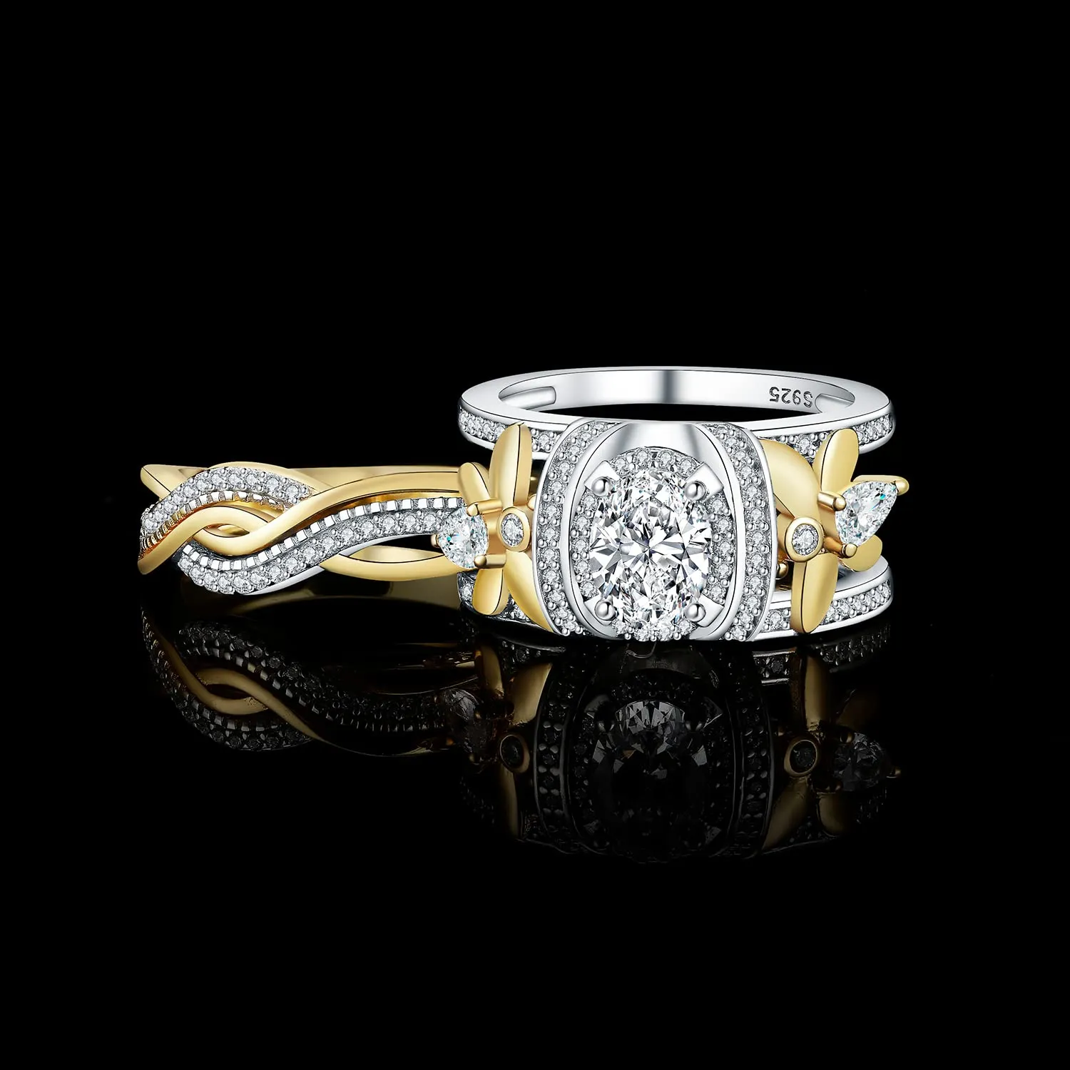 JewelryPalace Cuore Puzzle anello solitario argento 925 zirconia