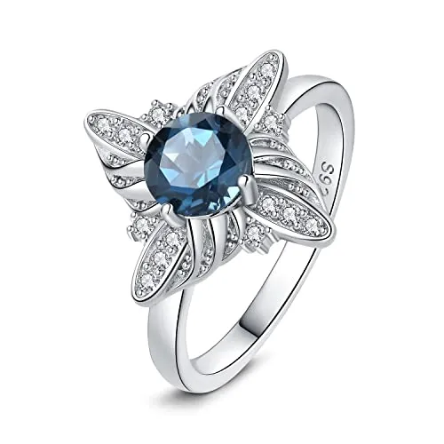 JewelryPalace Mulino Topazio Anello Argento 925 1.2ct