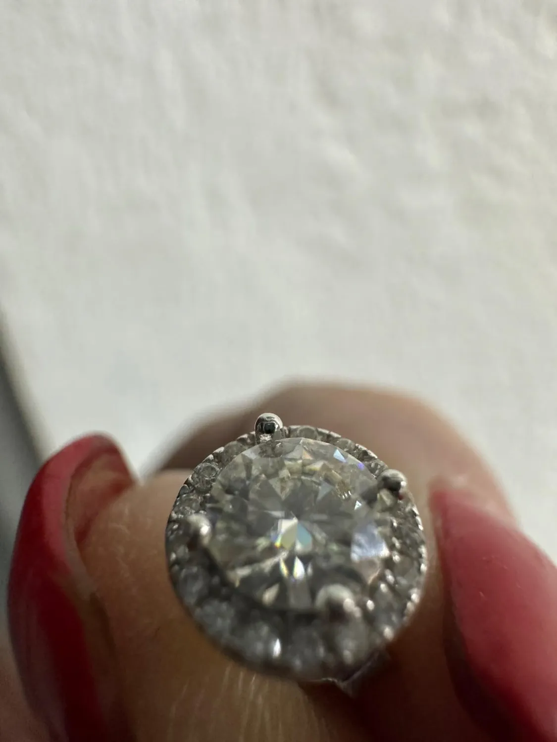 JewelryPalace Halo 1ct orecchini moissanite argento