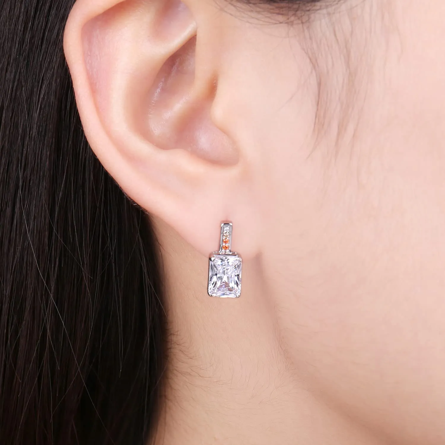 JewelryPalace Gioco 5.8ct orecchini argento zirconia arancione