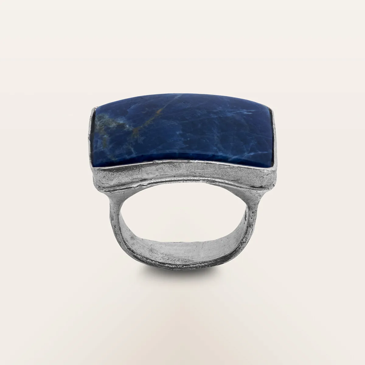 Alfredo Correnti Gea Sodalite anello pietra blu