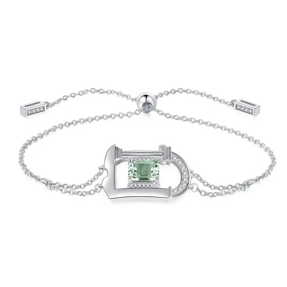 JewelryPalace Romana 2.1ct Bracciale Argento Ametista Verde