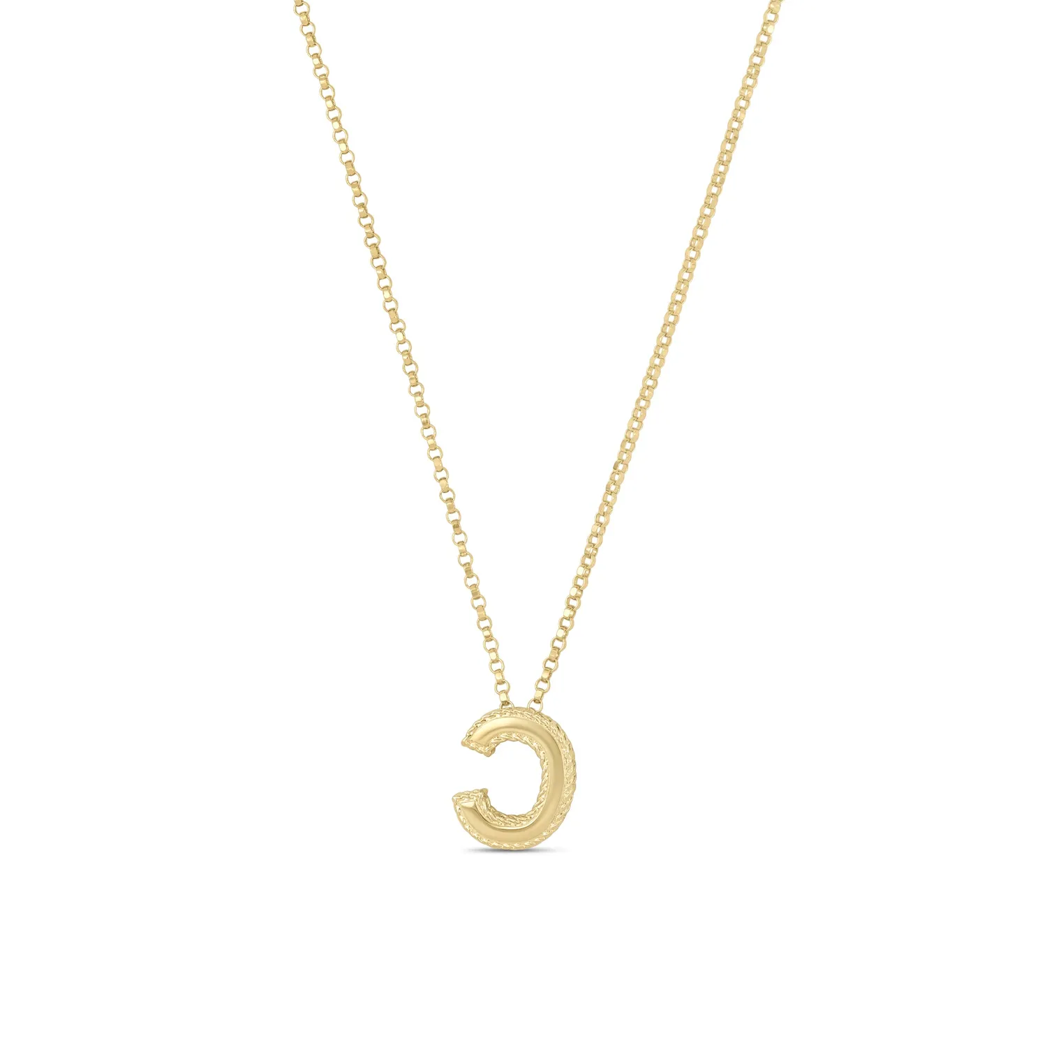 Roberto Coin Tiny Treasure collana oro giallo diamanti lettere