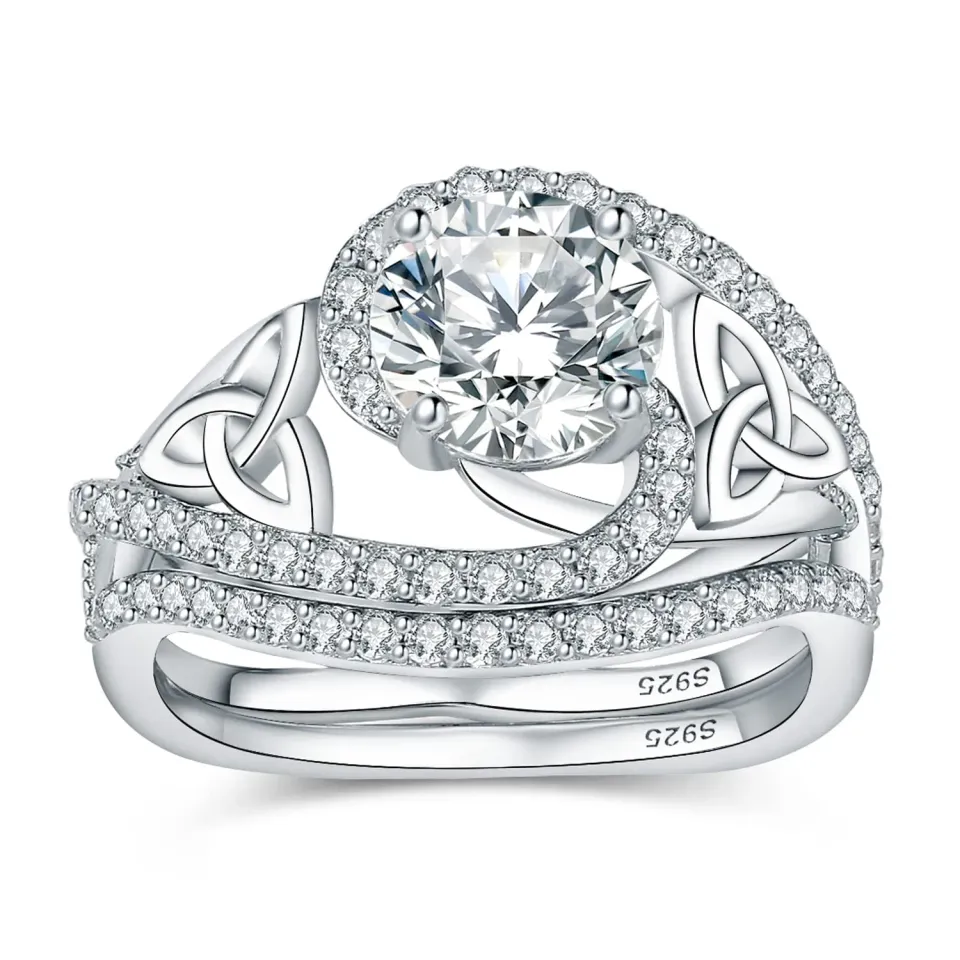 JewelryPalace Vintage Halo Farfalla anello argento 925