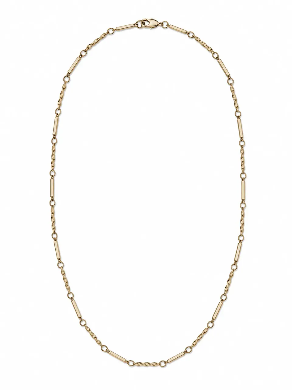 Victoria Jane Bar Twist collana oro 9ct 30 pollici alternata