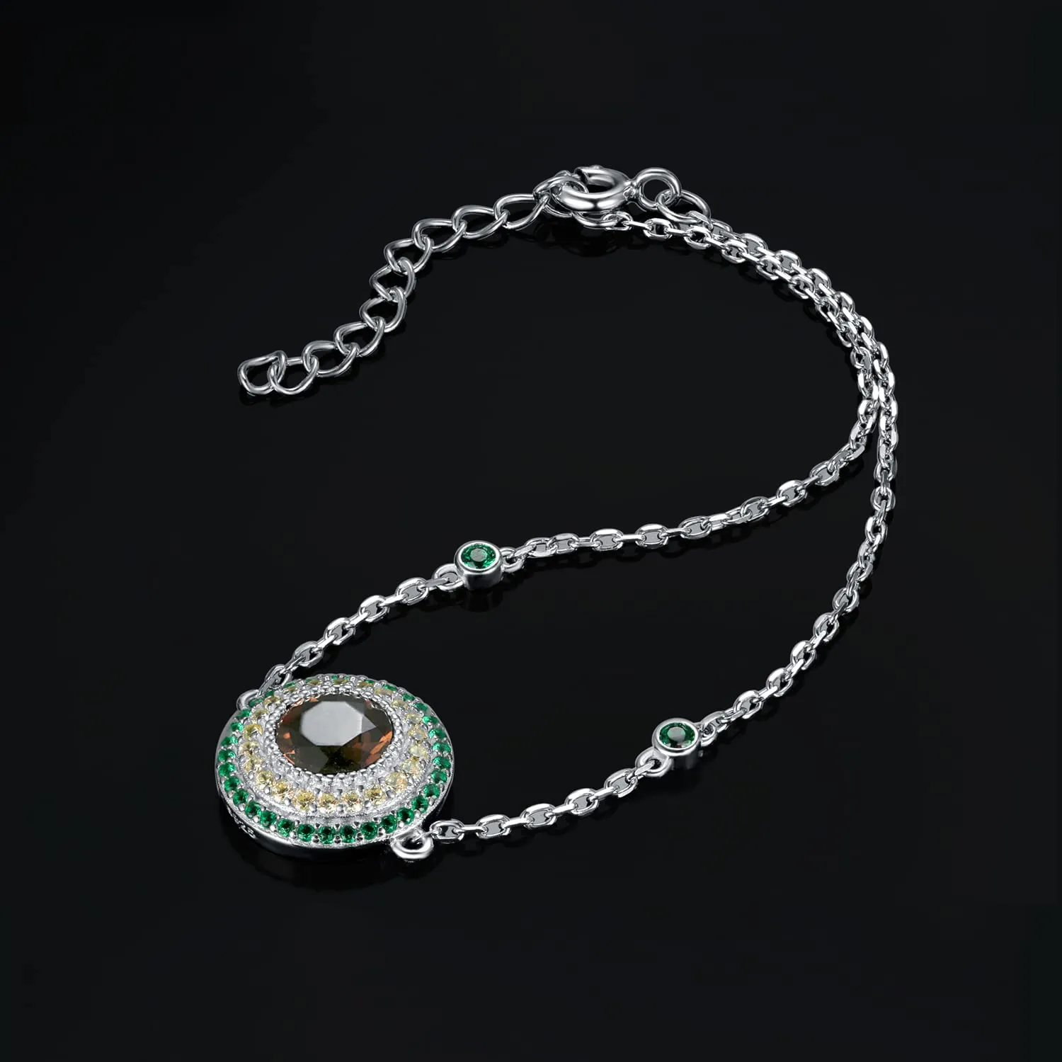 JewelryPalace Avocado 1.6ct Bracciale Argento 925 Verde