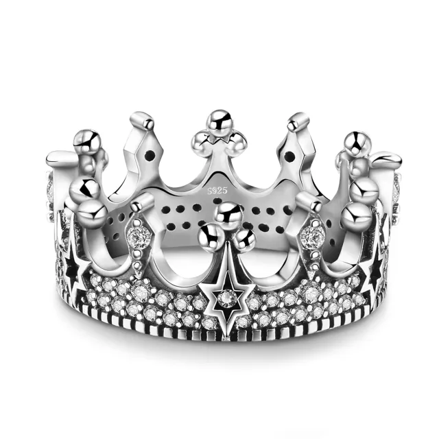 JewelryPalace Corona Stella Gotica anello argento 14.5