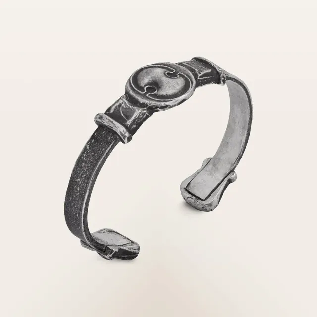 Alfredo Correnti Nesso Scudo Bracciale Rigido Uomo