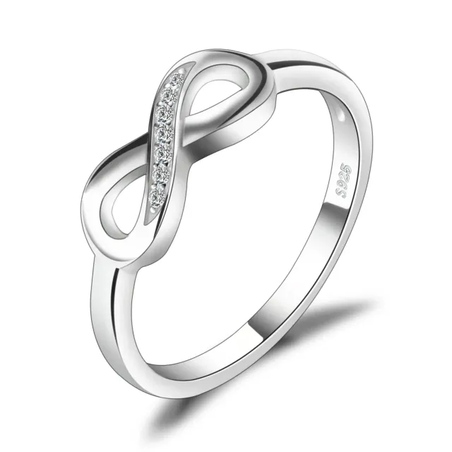JewelryPalace Infinito Nodo anello argento 925 oro zirconia