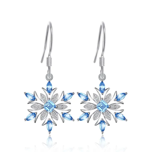 JewelryPalace Fiocco di Neve orecchini argento topazio