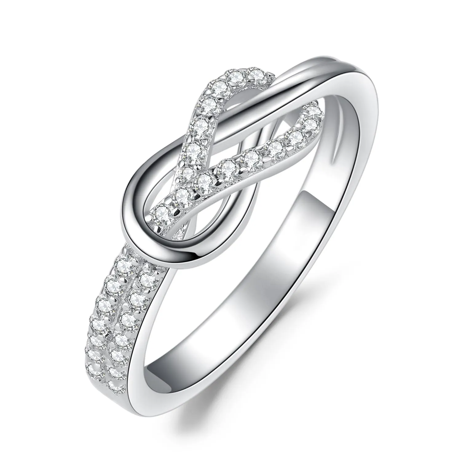 JewelryPalace Infinito 0.4ct Anello Argento Zirconia 14.5