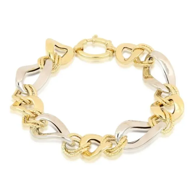 Gioielli Celiento bracciale donna oro giallo e bianco 18kt