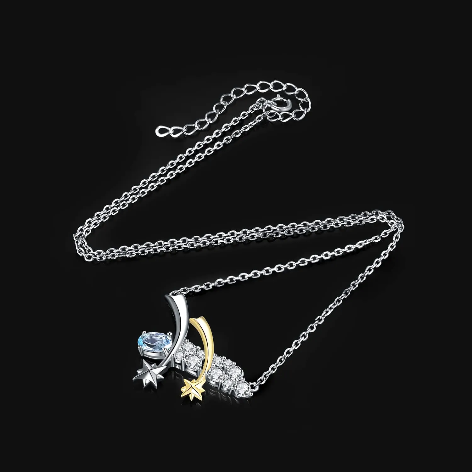 JewelryPalace Pioggia Meteorica Collana Argento 45cm 0.9ct