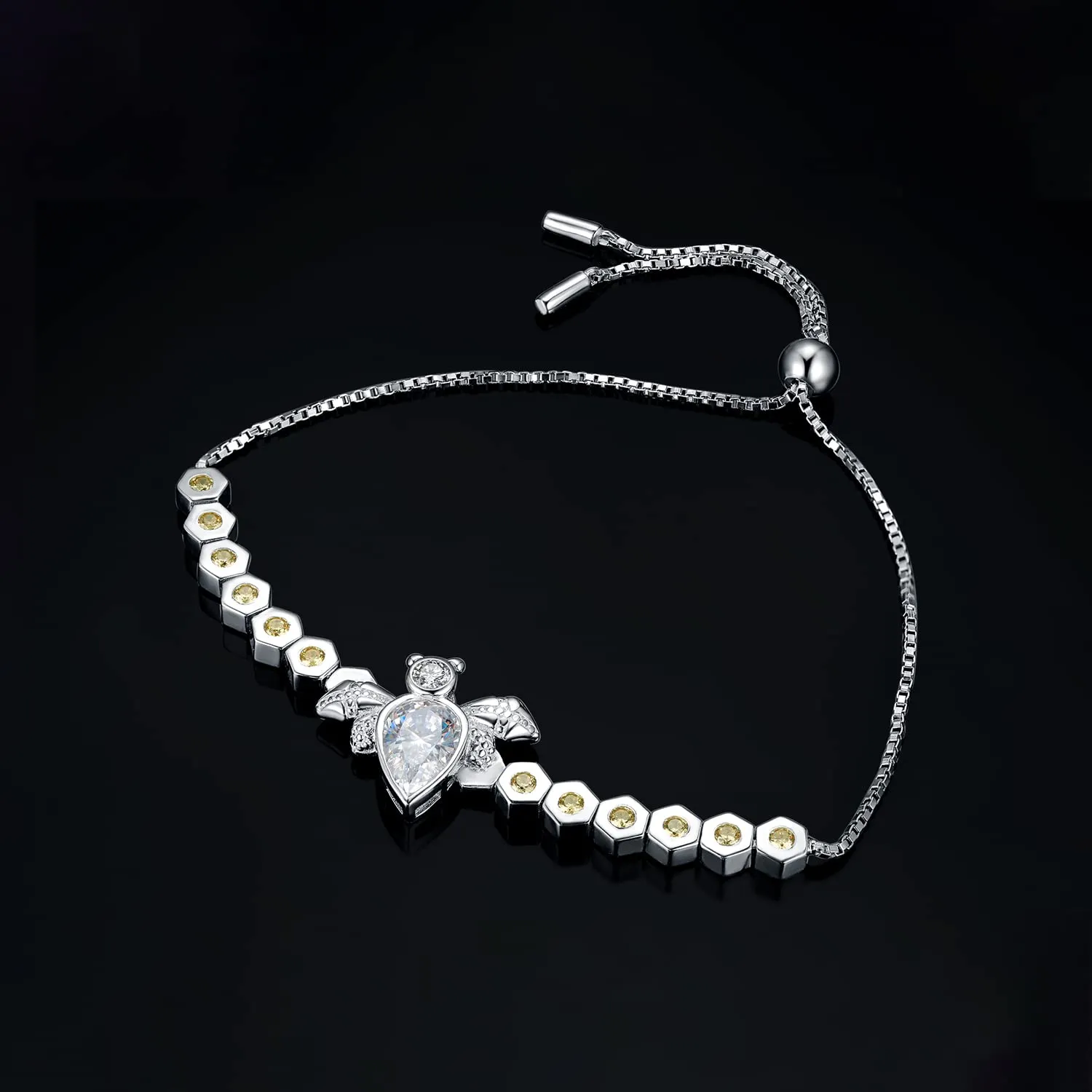 JewelryPalace Ape 1.5ct bracciale argento zirconia gialla