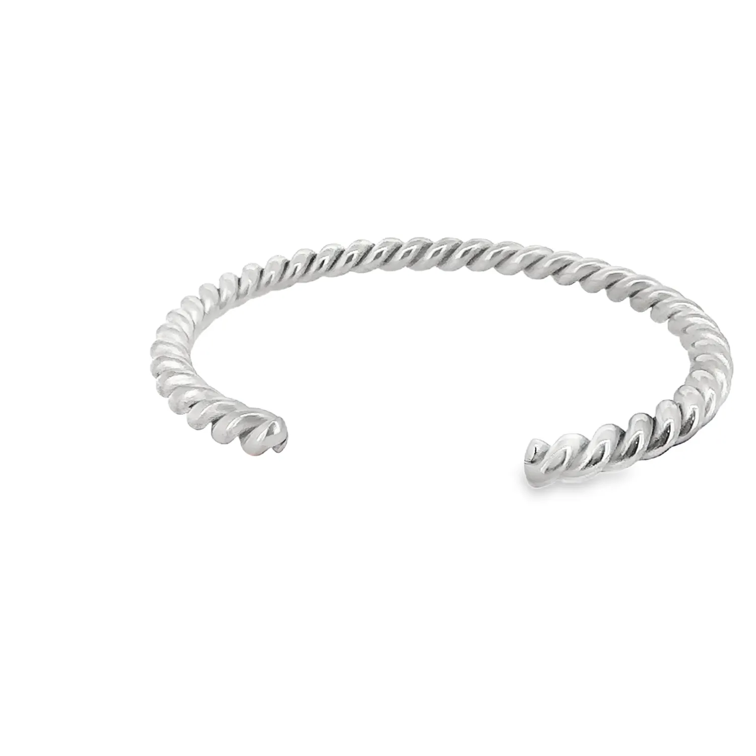 Victoria Jane Chunky Titanium Twisted Silver Torc bracciale
