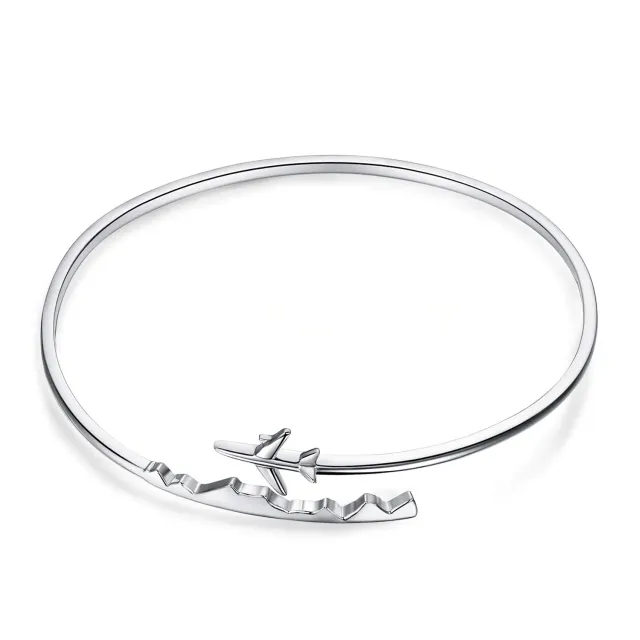 JewelryPalace Airplane bracciale argento 925 regolabile aperto