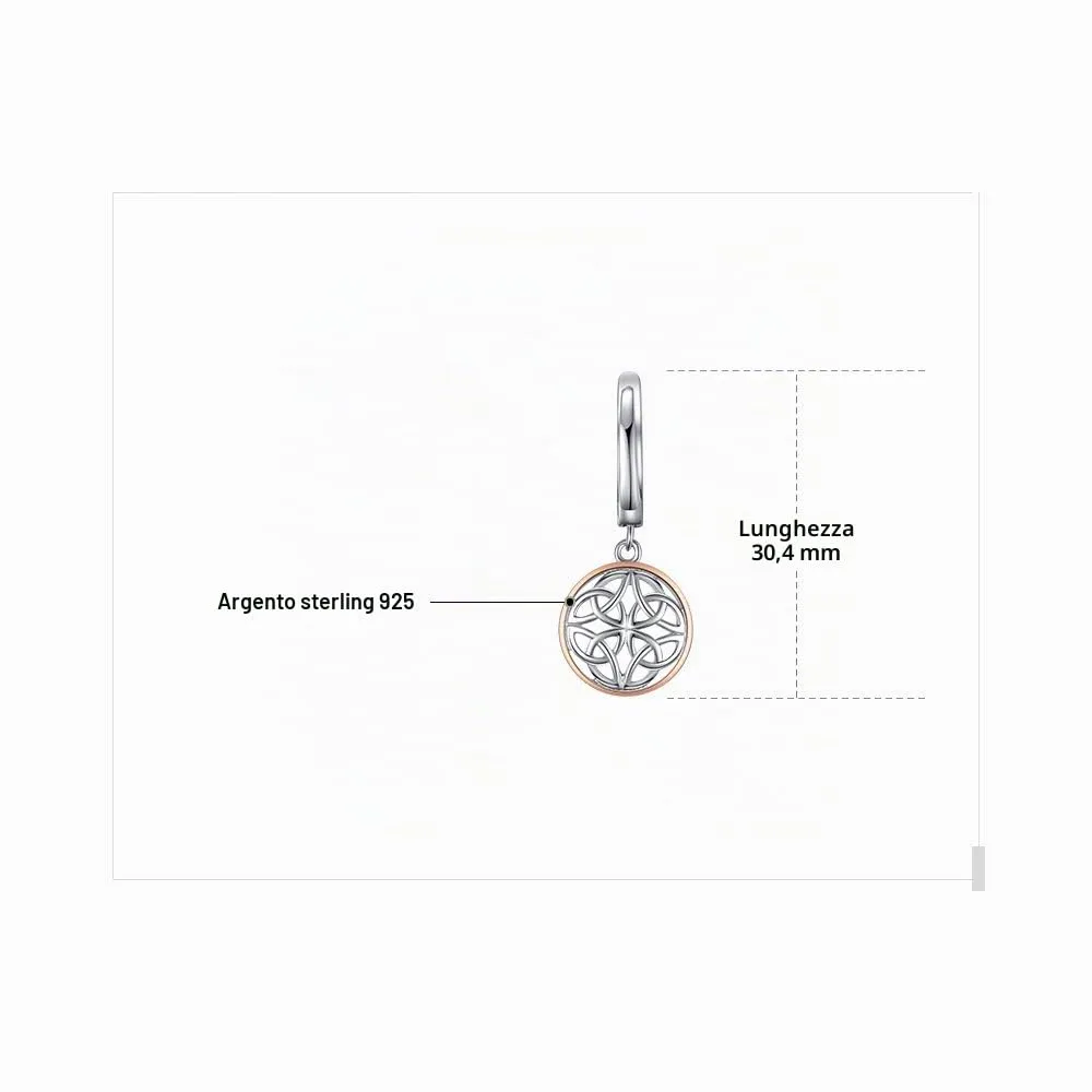 JewelryPalace Celtici Knots Orecchini Argento Pendenti Traforati