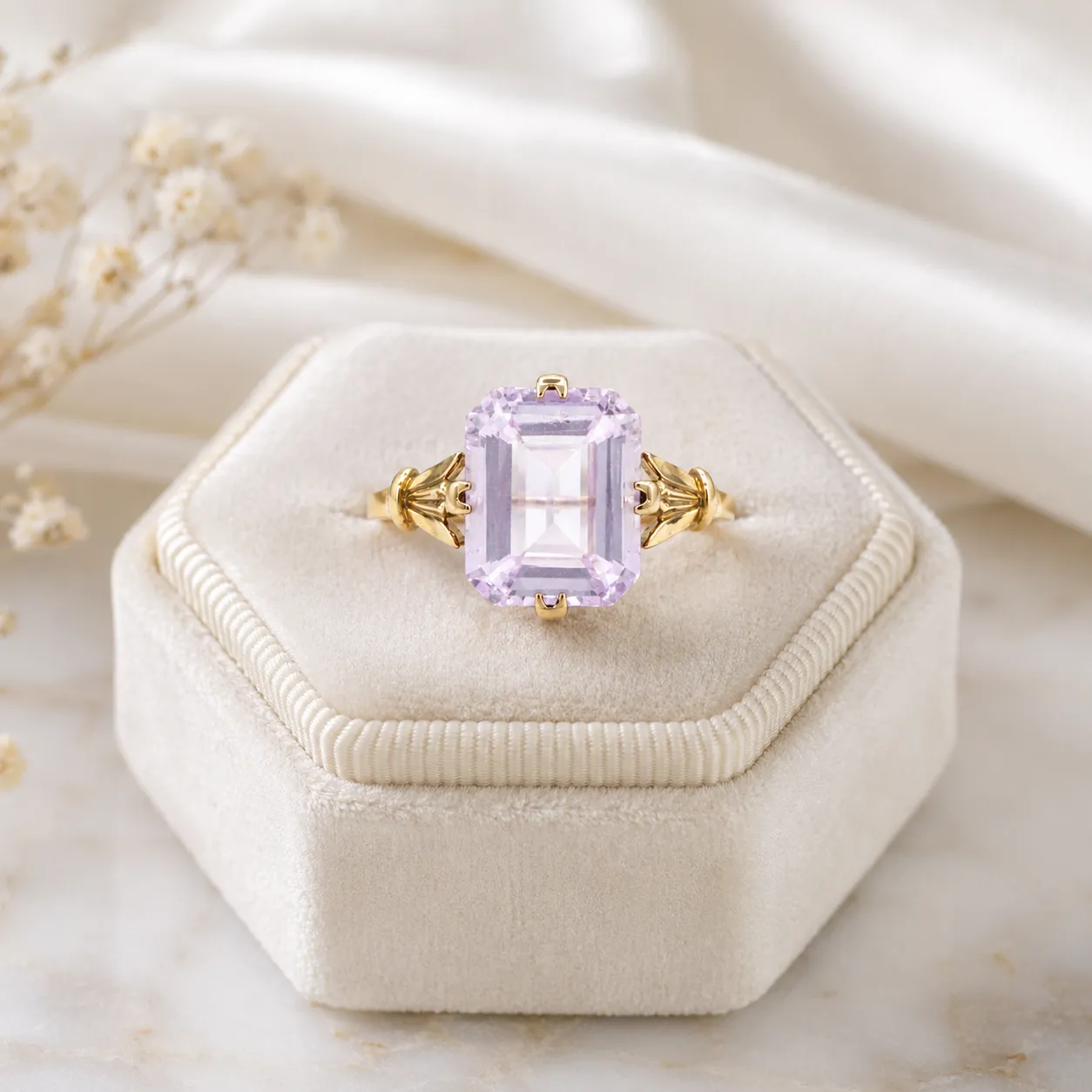 Victoria Jane Lilac Amethyst anello oro 9ct ametista