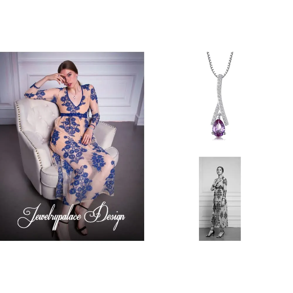 JewelryPalace Infinito Collana alessandrite viola tre ori