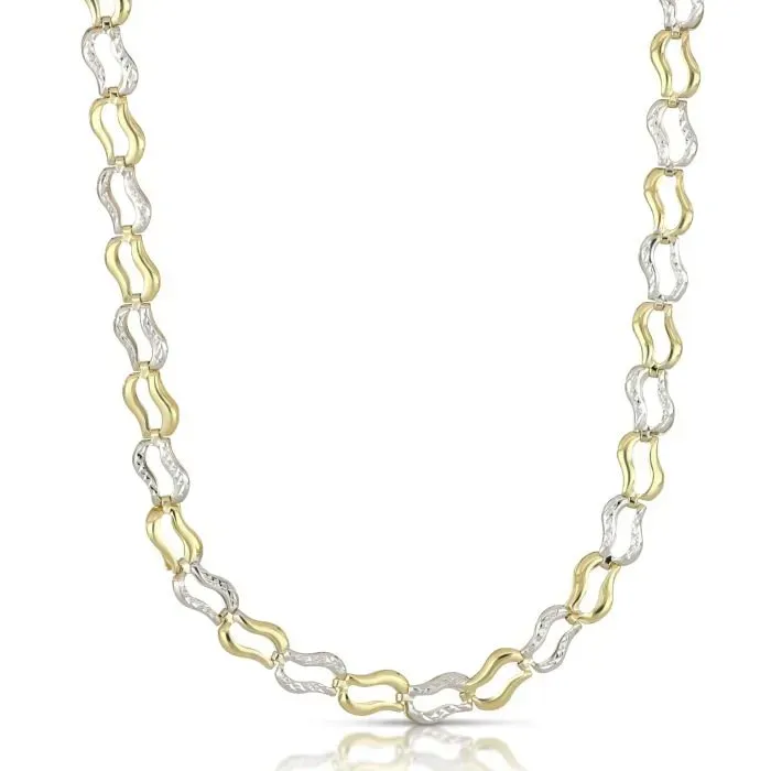 Gioielli Celiento Girocollo Scatolato Bicolore Oro 18kt