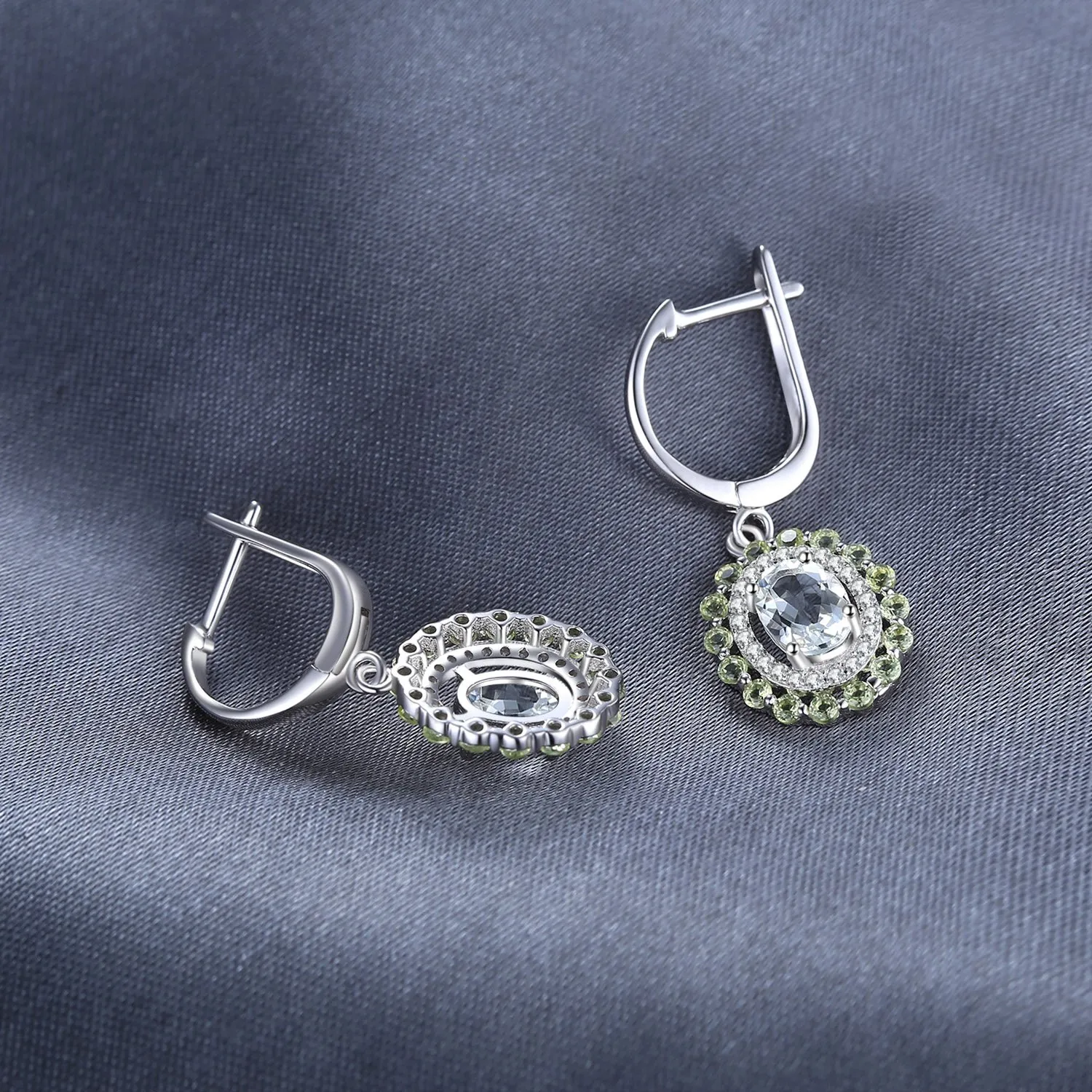 JewelryPalace Pendenti Orecchini Argento 925 Ametista Peridoto