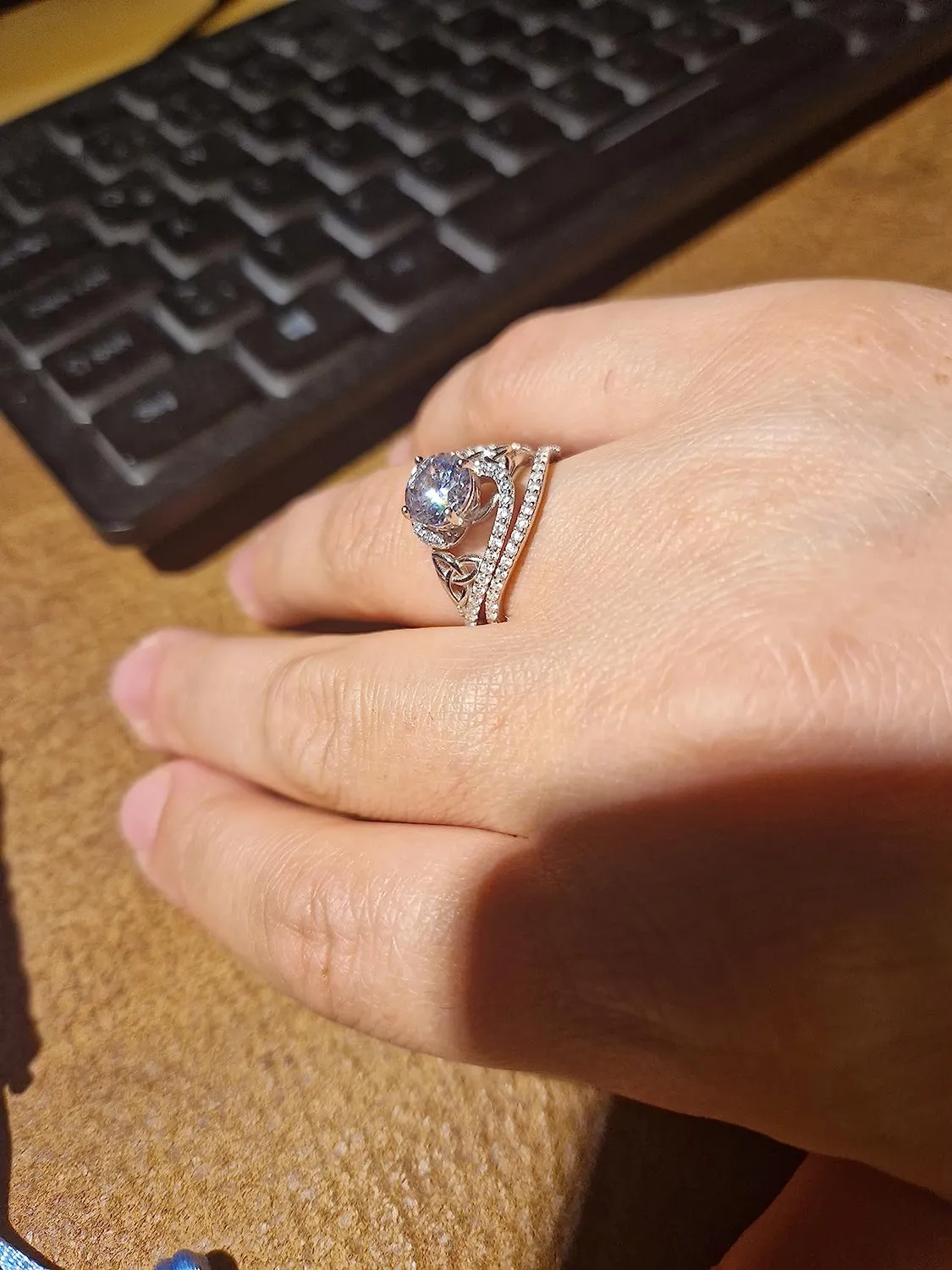 JewelryPalace Vintage Halo Farfalla anello argento 925