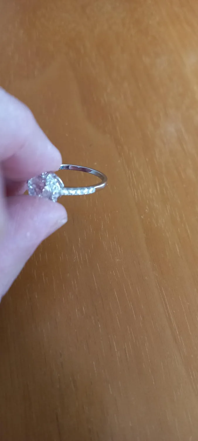 JewelryPalace 1ct Halo anello fidanzamento argento moissanite