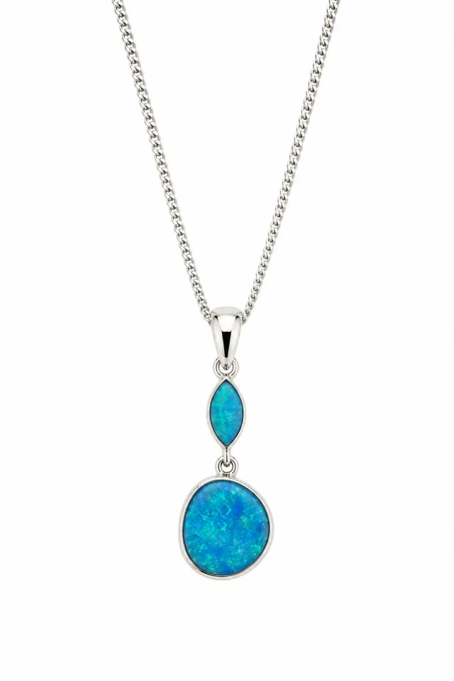 Victoria Jane Ocean Abyss collana opale pendente argento
