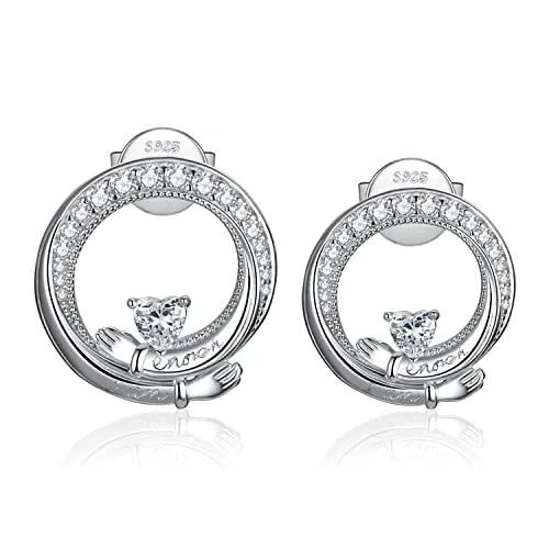 JewelryPalace Claddagh Orecchini Argento Cuore