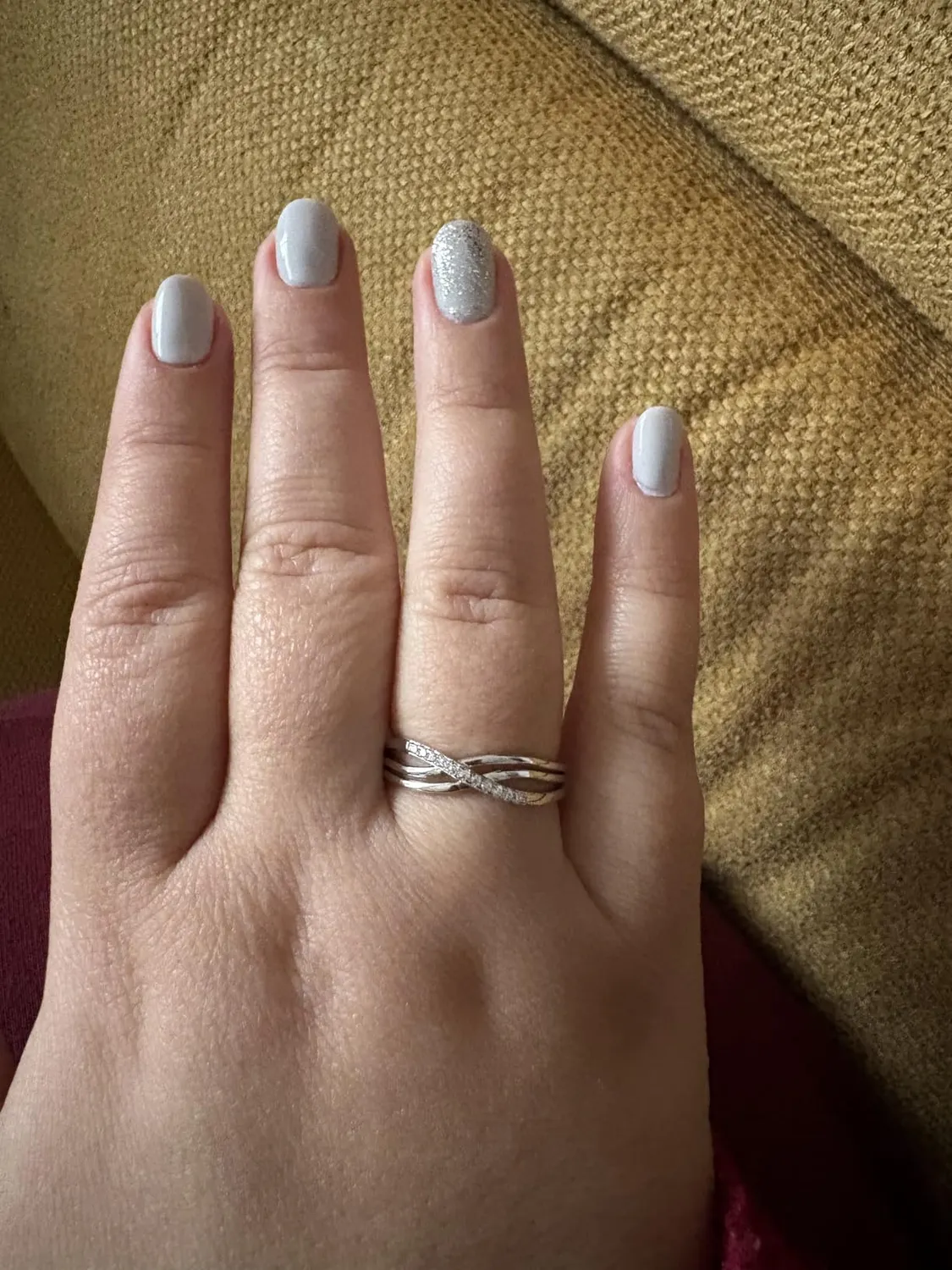 JewelryPalace Infinito Nodo fedina argento zirconia tre ori