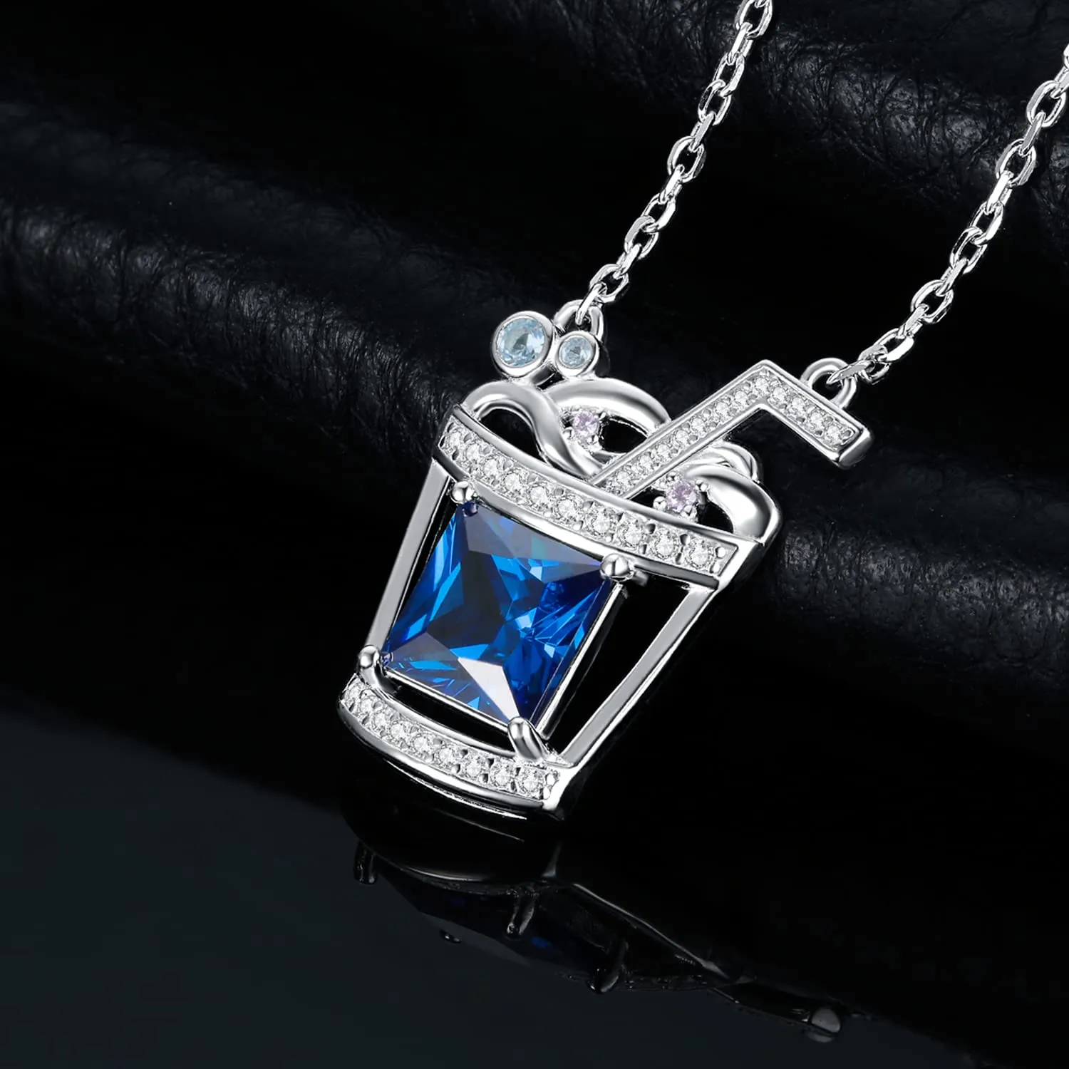 JewelryPalace Bevanda 5.9ct Collana Argento Blu 45cm