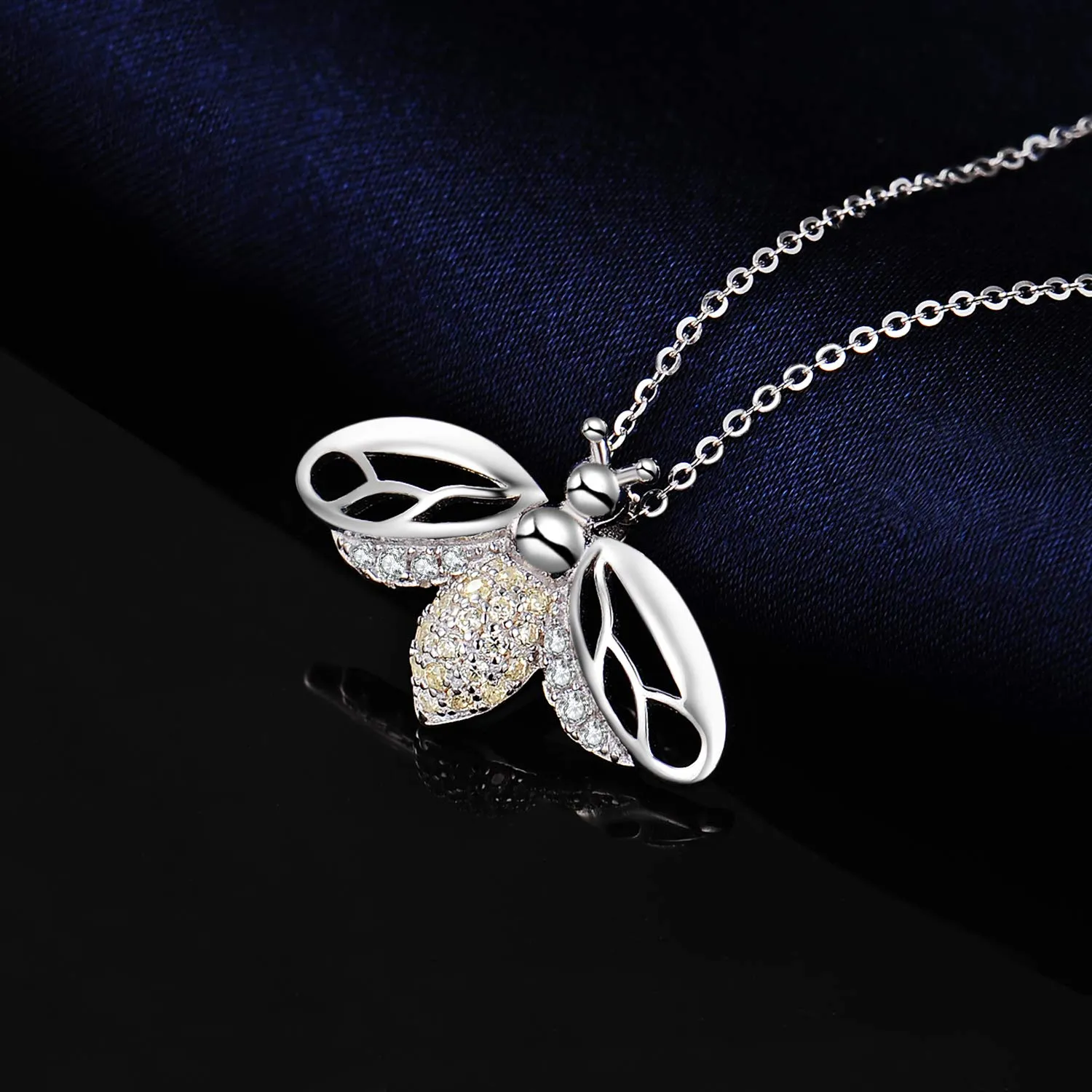 JewelryPalace Ali Vuote Collana Argento Dorato Zirconia