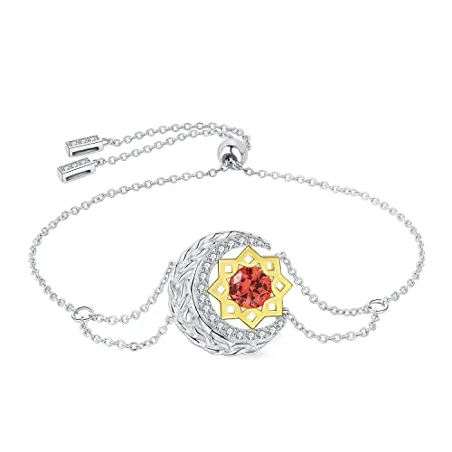 JewelryPalace Luna e Stella bracciale zaffiro arancione