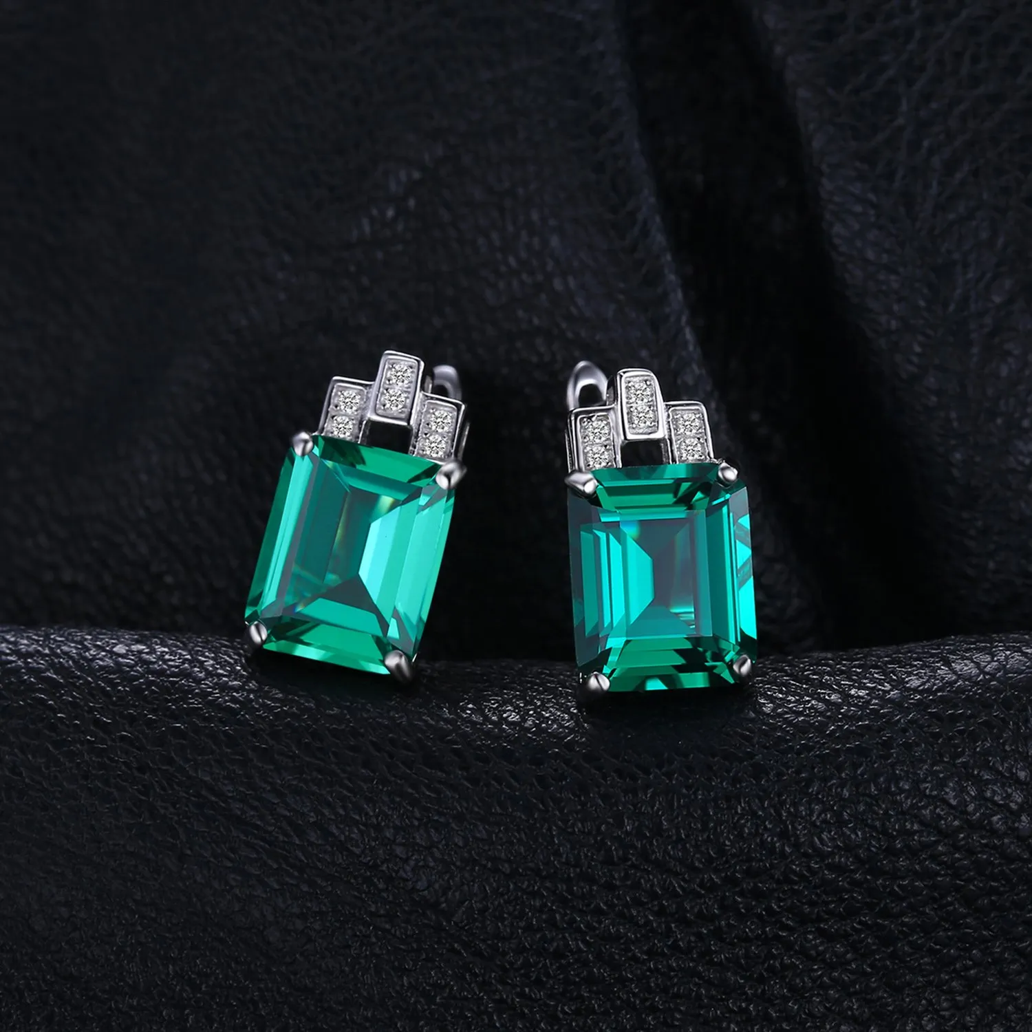 JewelryPalace 7,6ct Orecchini Smeraldo Argento 925 Argento