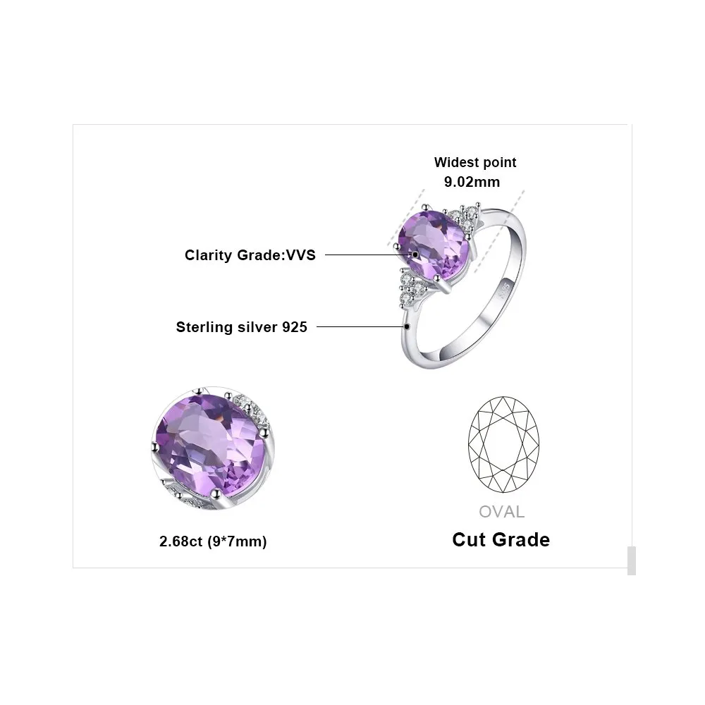 JewelryPalace Classico Ovale anello argento 925 alessandrite