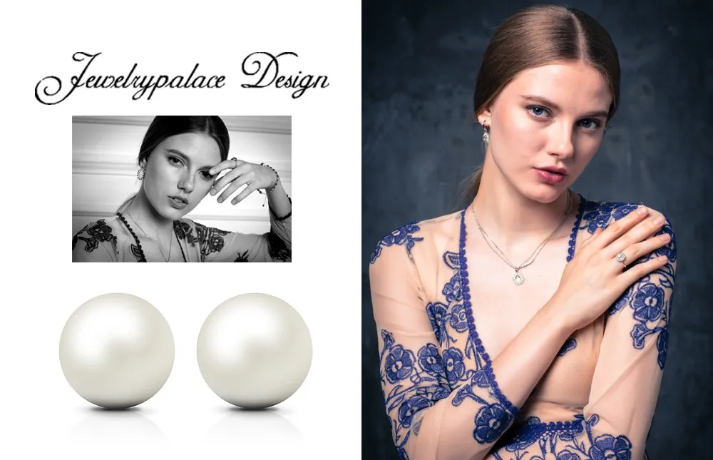 JewelryPalace Perle 6-10mm orecchini perla argento